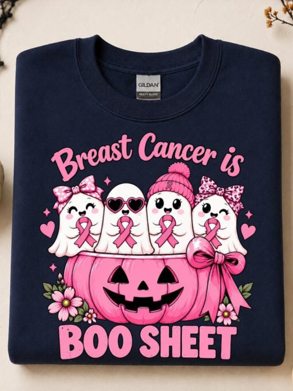 Breast Cancer Is Boo Shirt, Pink Ribbon Ghost Tee